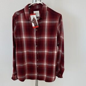Jachs Plaid Casual Shirt, Red, Medium NWT